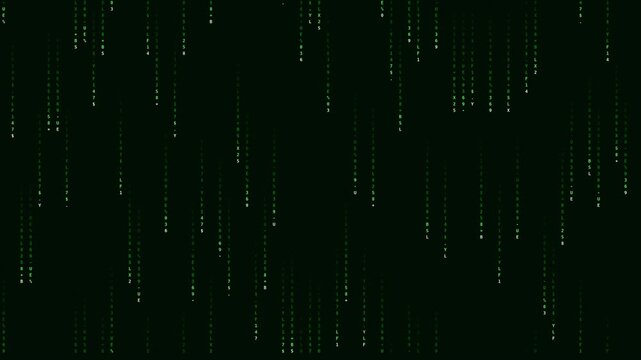 Financial Data Matrix Rain Green Digital Numbers Cryptocurrency Stock Trading 4K Loop