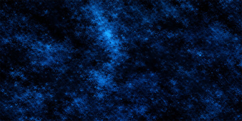 Blue Abstract Space Background with Stars and Nebula, Dark Cosmic Galaxy Sky Illustration, Bright Cosmic Texture Wallpaper © Sayid