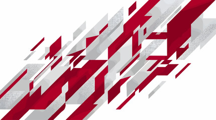 Obraz premium Abstract Diagonal Geometric Shapes in Flat Design, Red and Gray Modern Dynamic Background with Subtle Textures and Copy Space, Vector Illustration
