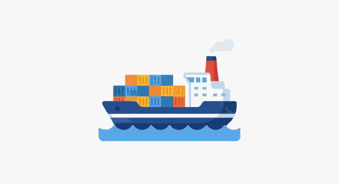 Container Ship Loading Cargo Crates.