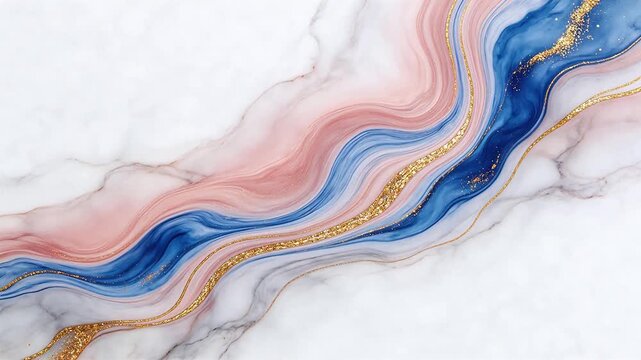 Abstract marble pattern with gold accents