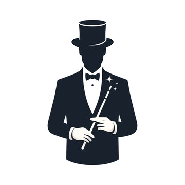 Magician Silhouette SVG | Wizard Vector Clipart