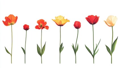 Obraz premium Animated sequence of a flower blooming in a digital art style.