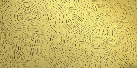 Metallic gold contour lines texture design with metallic topographic abstract background cartography geometric elevation geographic artistic detailed ornament navigation backdrop material © MOHAMAD