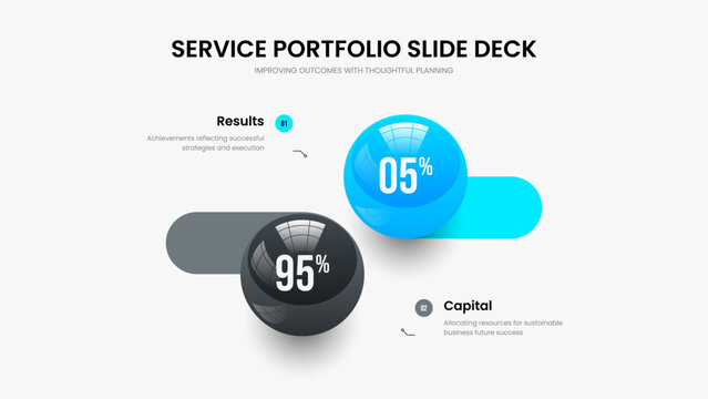 Corporate Visualization 2 Option Chart Presentation Layout. Medical Briefing Slideshow Design Vector Illustration. Marketing Campaign Two Step Graph Frame Template.