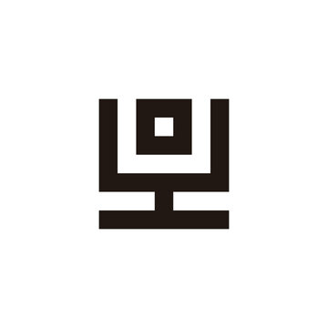 Letter Y and o square geometric symbol simple logo vector