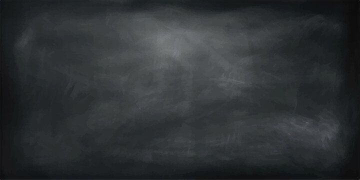 Blank Chalkboard Canvas: A clean, dark chalkboard offers an empty space for notes, drawings, or lessons, ready for creative expression.