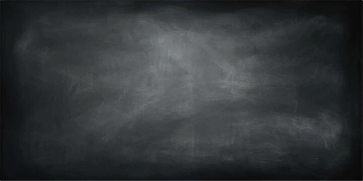 Blank Blackboard: A classic dark blackboard, smudged with faint chalk dust, awaits new ideas and lessons, ready for inspiration and learning.