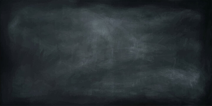 Blank Chalkboard Background: An empty, dark chalkboard with subtle chalk smudges and dust offers a clean canvas for creative expression, ideal for educational or artistic presentations.