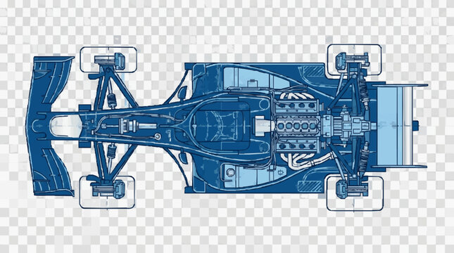 Formula One Racing Car Chassis Cutaway.