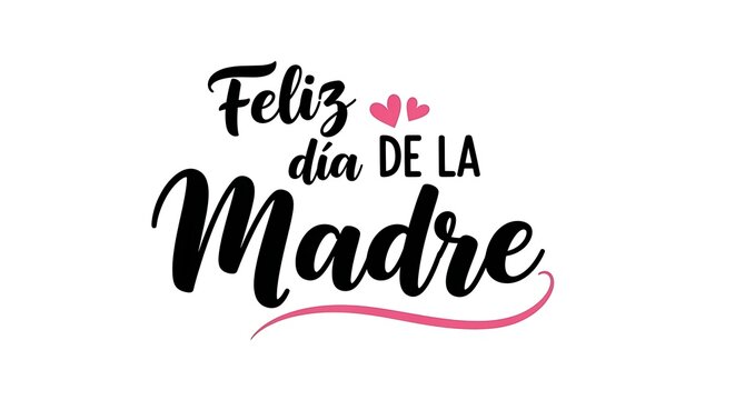 Feliz dia de la madre spanish mother's day calligraphy greeting card