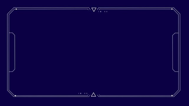 Hud Frame Digital Technology Sci-fi Frame Interface. HUD concept design of frame with brackets, equalizers, data, futuristic elements. overlay template futuristic cyber frame ant begruntle black