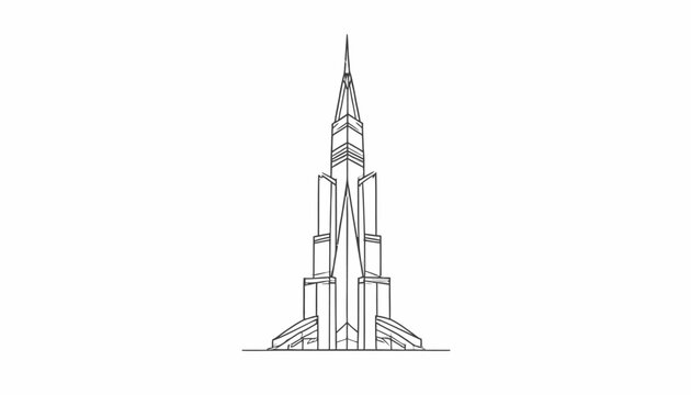 Detailed drawing of a rocket ship.