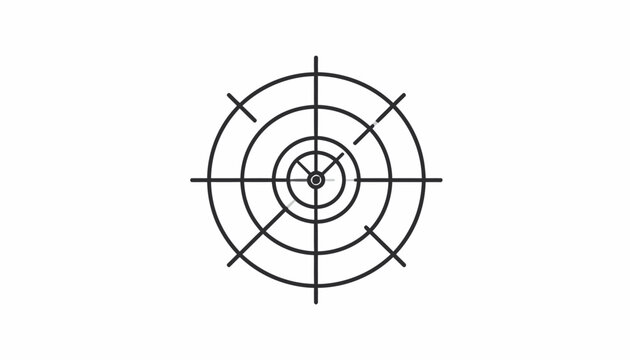 Black and white target symbol.