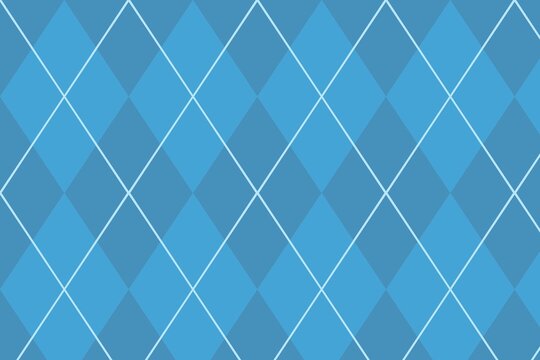 Classic blue argyle pattern background, traditional diamond geometric textile design, preppy aesthetic wallpaper for fashion and stationery