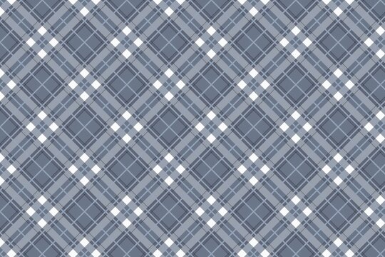 Classic blue plaid pattern background, seamless diagonal tartan fabric texture, elegant checkered textile design for fashion and home decor