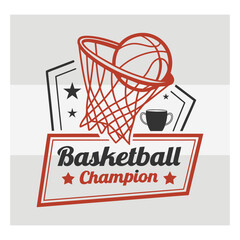 Basketball Champion Typography   Motivational Basketball Vector Design for T Shirt & Team Players © Aesthetic Studio