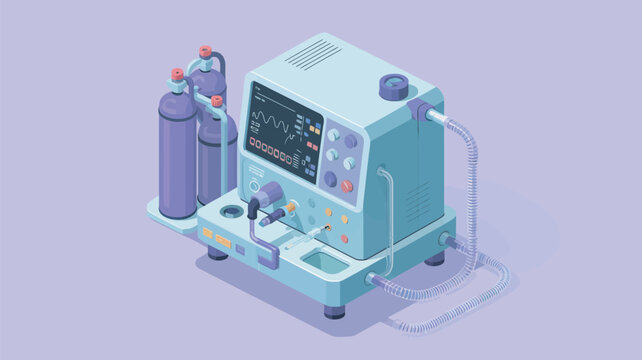 Medical ventilator equipment provides essential respiratory support for patients in a clinical setting.