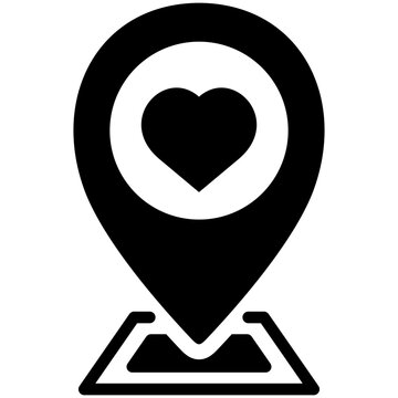 favourite location glyph icon