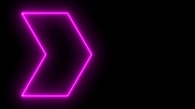 Right directional arrow loop animation. Animated arrows for the overlay video. Neon arrow icon concept animation.