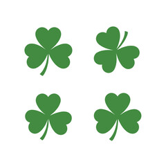 Fototapeta premium Green shamrock icons representing irish heritage and luck