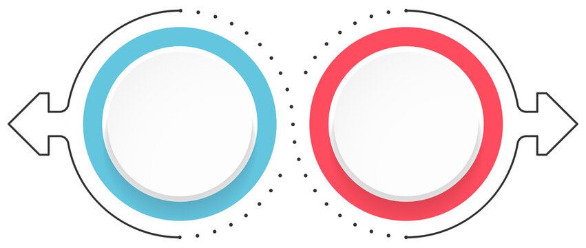 Infographic template with two options arranged side by side