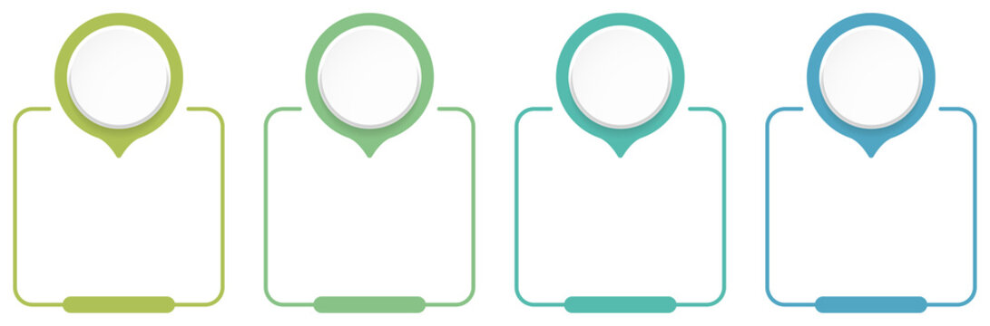 Infographic template with four sequential steps
