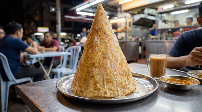 Roti Tisu, a Malaysian dessert
