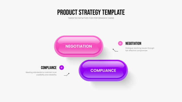Digital Analysis Frame Design Vector Illustration. Corporate Plan 2 Element Infographic Presentation Layout. Marketing Visualization Two Option Diagram Slide Template.