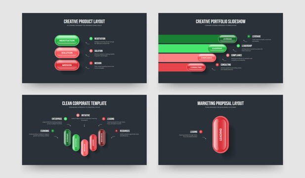 Business Showcase 3 4 5 1 Element Infographic Frame Template Bundle. Project Planning Three Four Five One Step Diagram Slideshow Design Vector Illustration Collection.