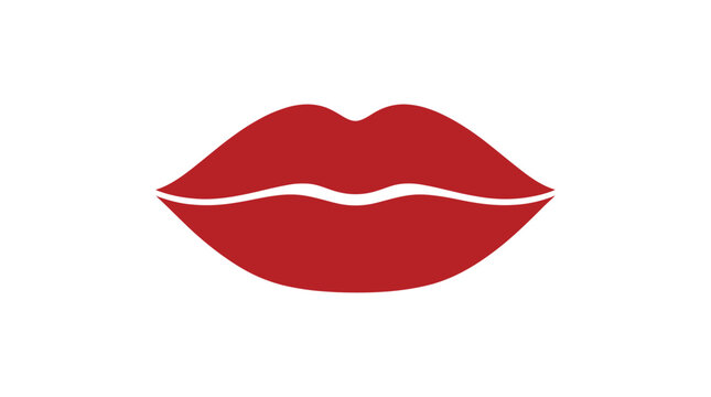 Graphic illustration of red lips.