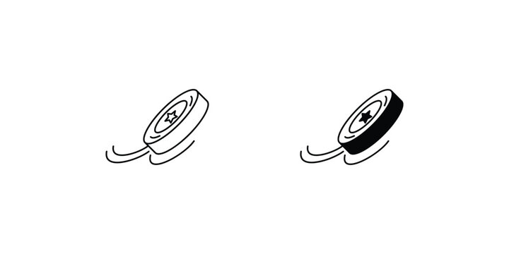 Frisbee  set icon with white background vector stock illustration