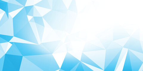 Fototapeta premium Sky Blue Polygon Mesh with White Gradient Facets Creating a Clean Contemporary Background creative graphic design eps10