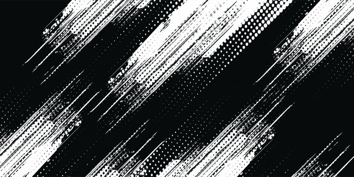 white color pattern gradient grunge texture background. Dots pop art comics sport style vector illustration Abstract background black with grunge speed lines modern corporate concept vector
