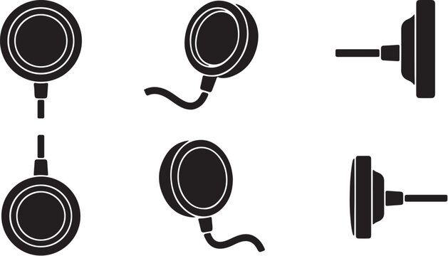 Minimalist Magnetic Charging Connector Icons for Wearable Technology