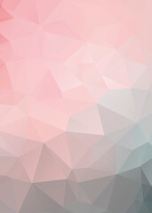 Fototapeta premium Abstract geometric background with pink and gray polygonal shapes.