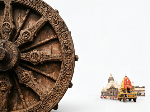 Jagannath rath yatra hindu festival divine idols with traditional jewelry spiritual india 