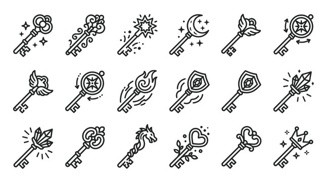 Fantasy Keys Collection: Magic, Mystery, and Adventure Icons