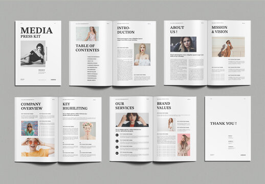 Media Press kit Brochure Template Design