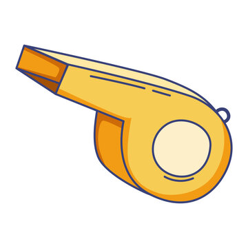 Yellow plastic sport whistle for referee, coaching, and match official
