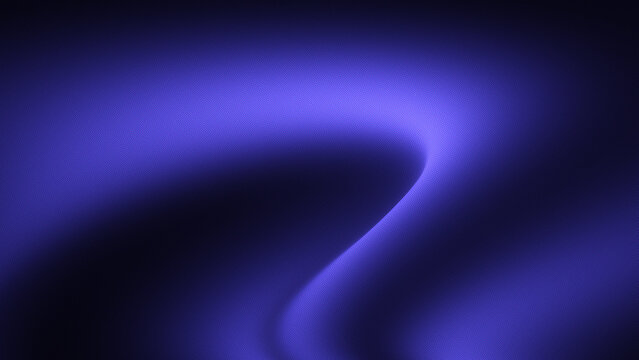 Glowing Purple Abstract Wave Shape on Dark Grainy Background, Futuristic Noise Texture Poster Banner Design