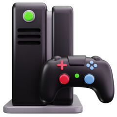 Home Gaming Console System 3D Illustrations © fyndertype