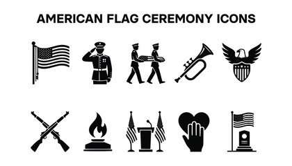 Obraz premium American Flag Ceremony.