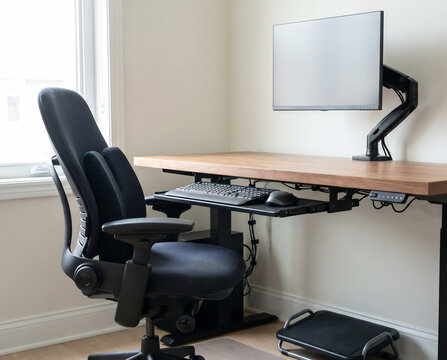 Seated ergonomic chair fit setup