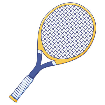tennis racket with wrapped grip handle