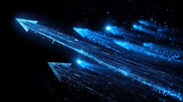 Blue arrows moving forward