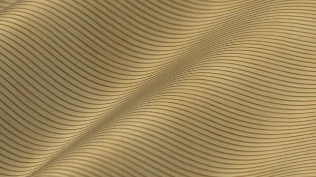 Caramel Khaki Fine Wale Corduroy Cotton Fabric rippling in soft velvety waves of ribbed texture and warm neutral color tone for casual smart jackets