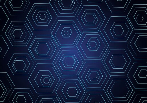 Futuristic Hexagon Digital Network