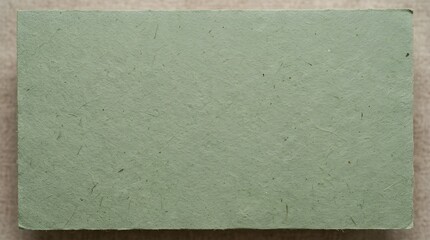 Fototapeta premium Rectangular Sage Green Handmade Recycled Cardstock Paper Texture Surface
