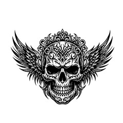 Fototapeta premium skull with wings